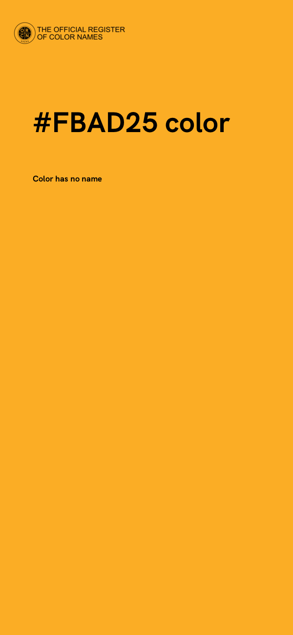 #FBAD25 color image