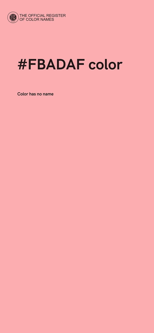 #FBADAF color image