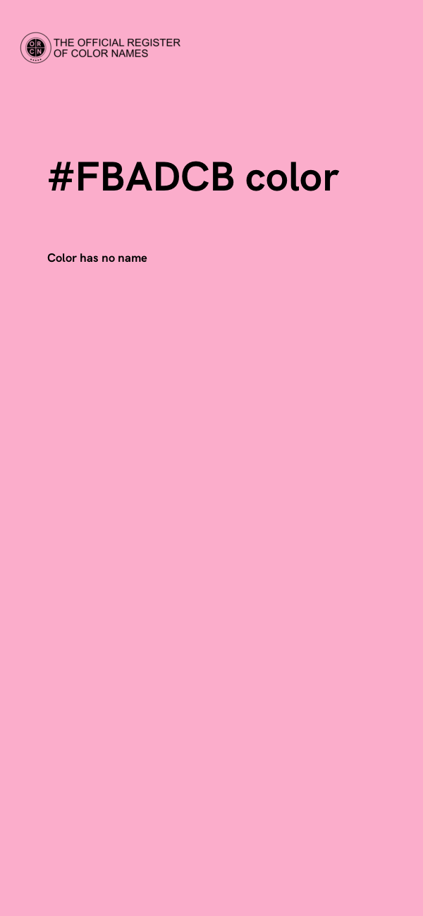 #FBADCB color image