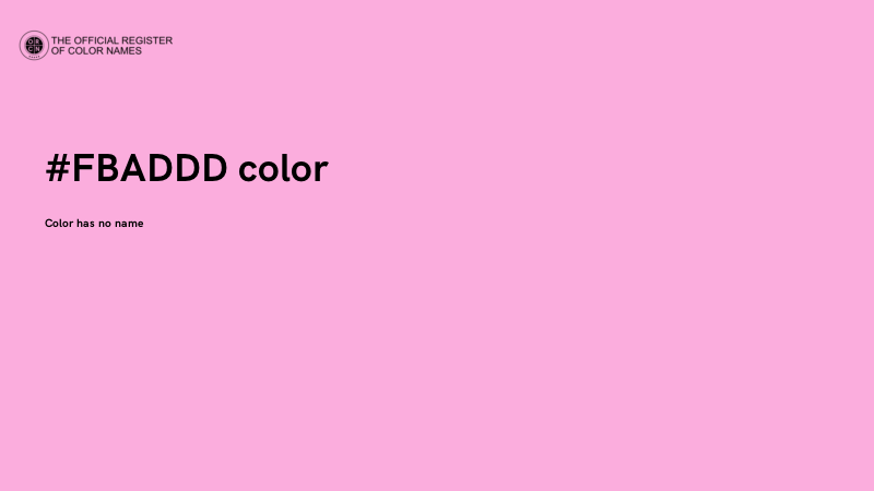 #FBADDD color image