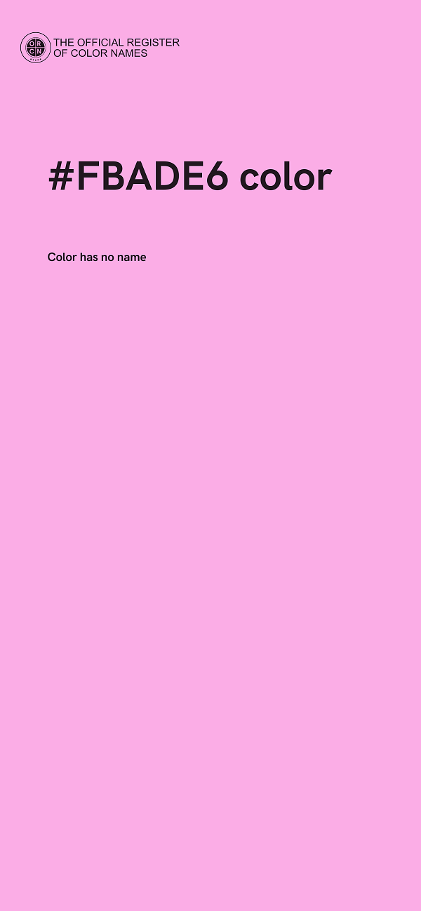 #FBADE6 color image