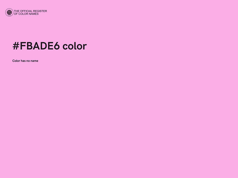 #FBADE6 color image