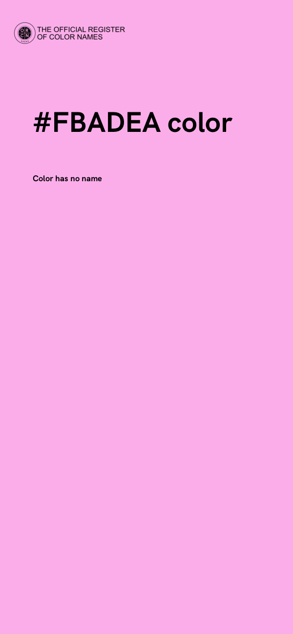 #FBADEA color image