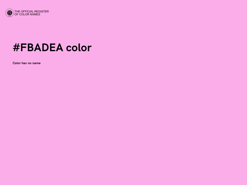 #FBADEA color image