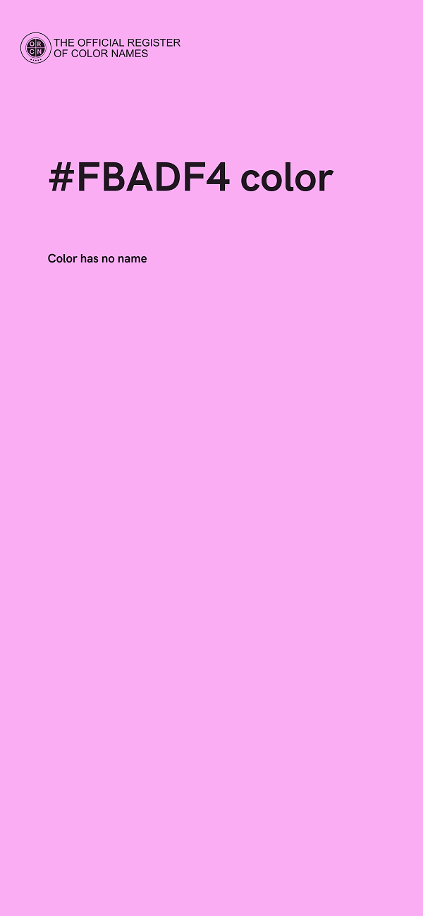 #FBADF4 color image