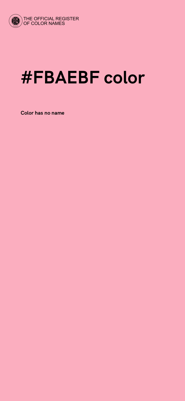 #FBAEBF color image