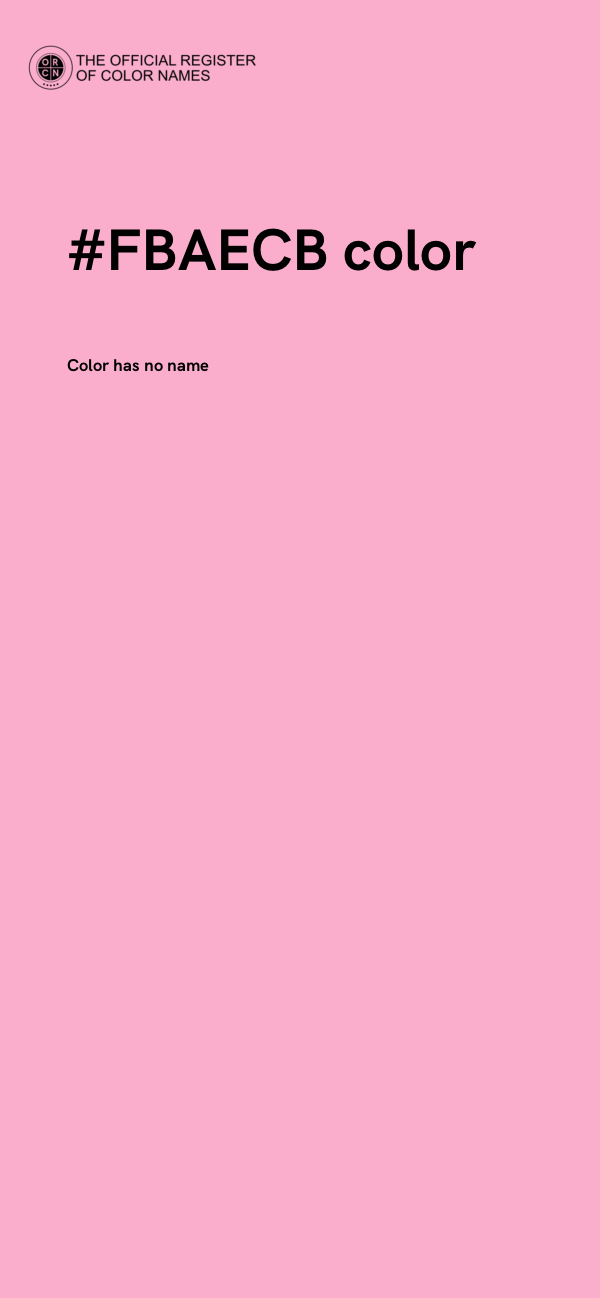 #FBAECB color image