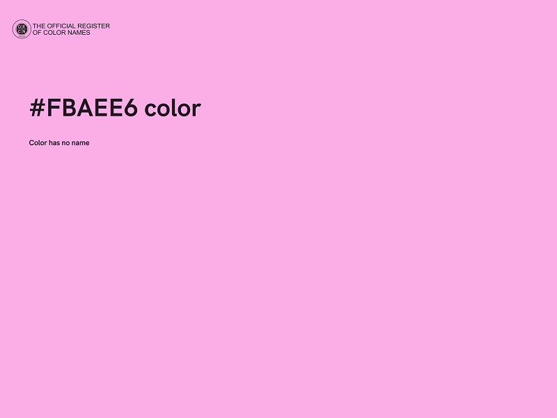 #FBAEE6 color image