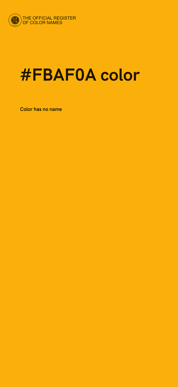 #FBAF0A color image