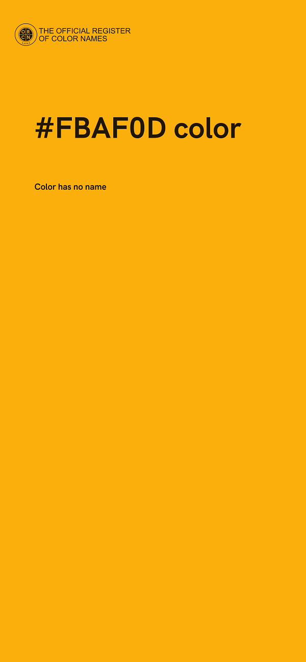#FBAF0D color image