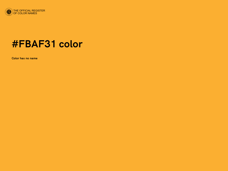 #FBAF31 color image