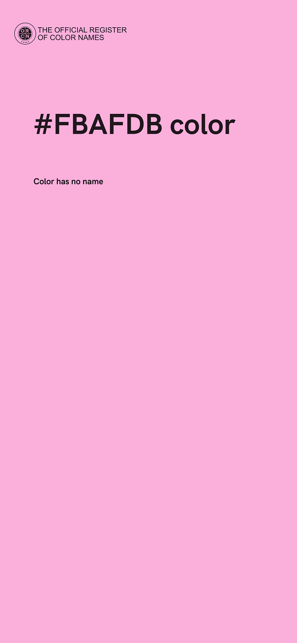 #FBAFDB color image