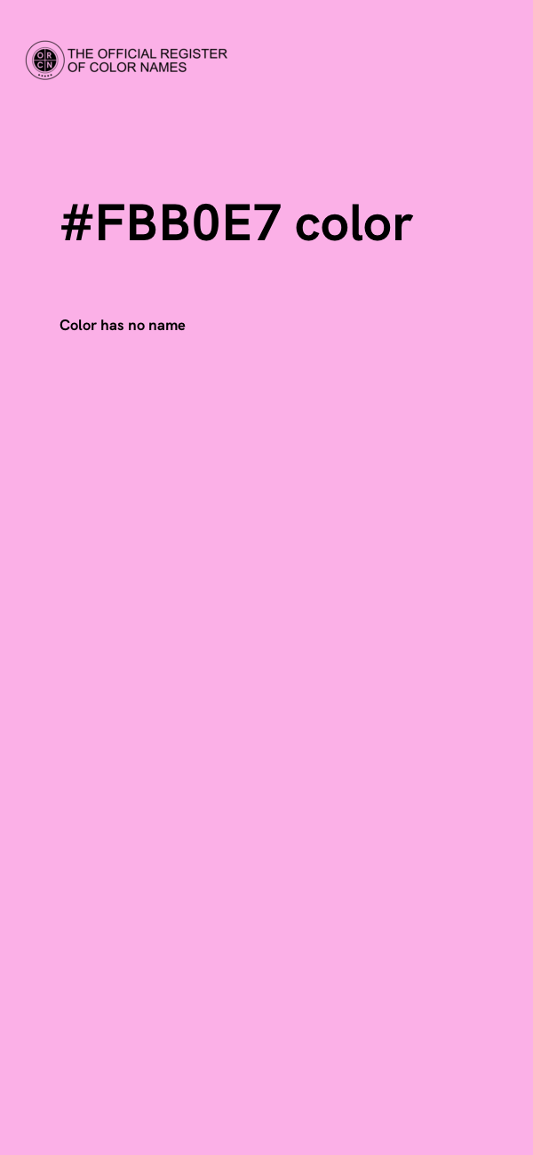 #FBB0E7 color image
