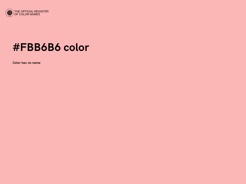 #FBB6B6 color image