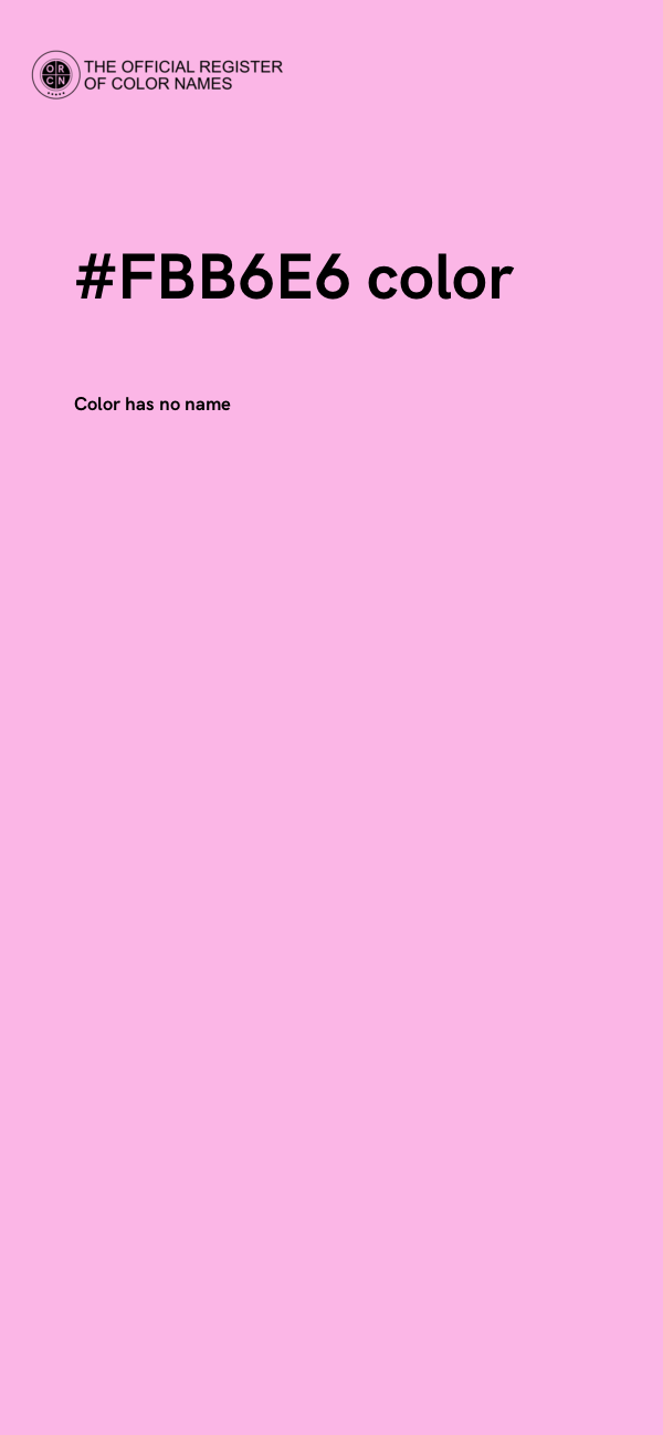 #FBB6E6 color image