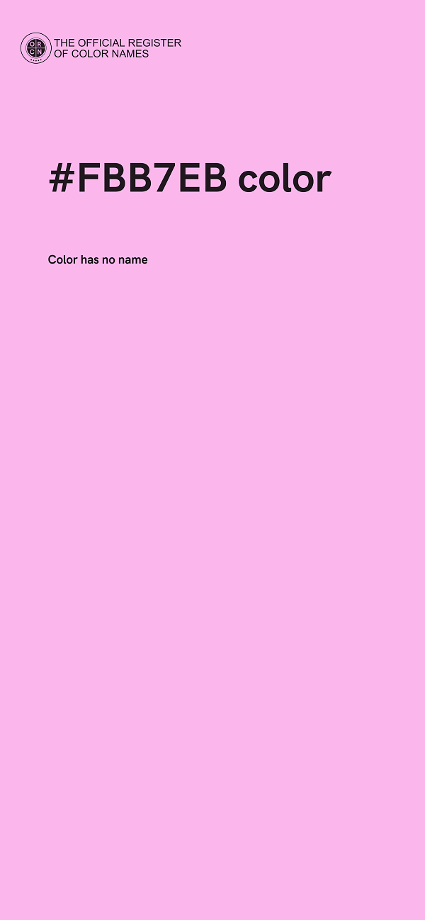 #FBB7EB color image