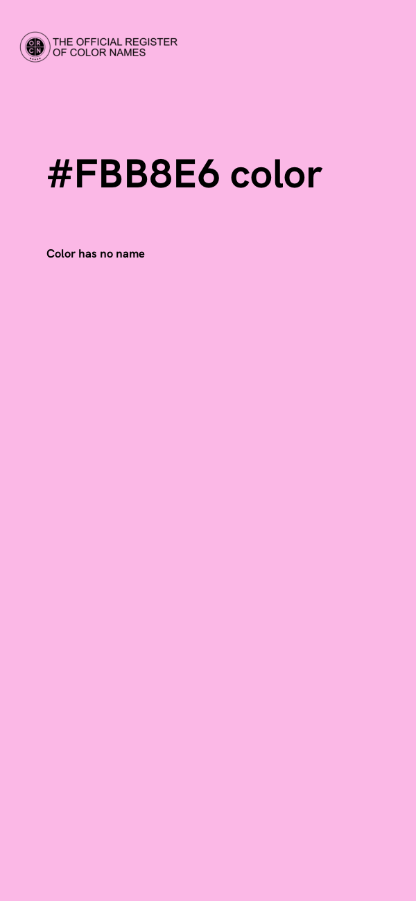 #FBB8E6 color image
