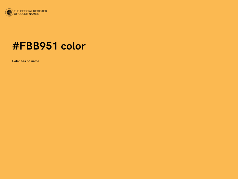 #FBB951 color image