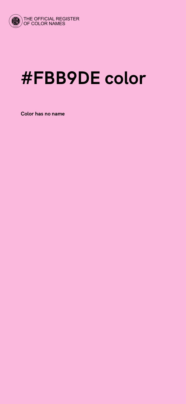 #FBB9DE color image