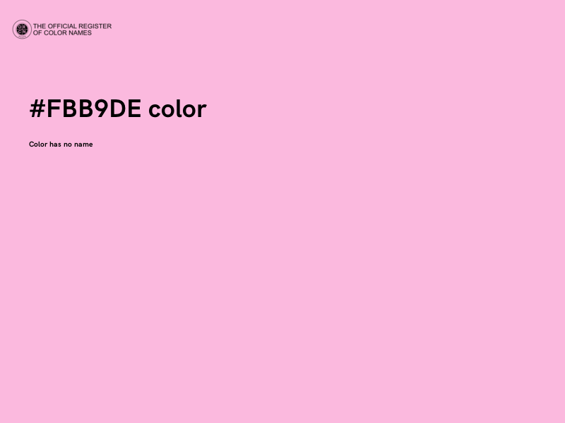#FBB9DE color image