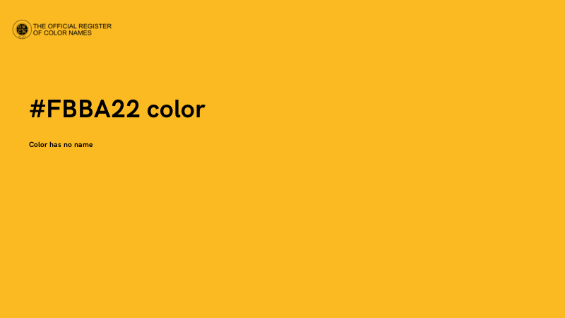 #FBBA22 color image