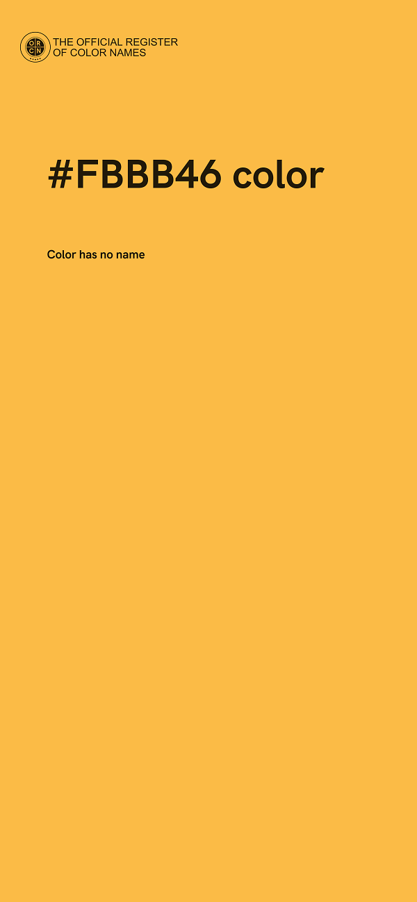 #FBBB46 color image