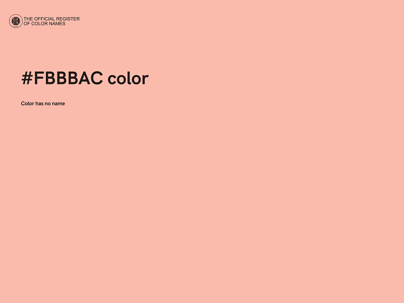 #FBBBAC color image