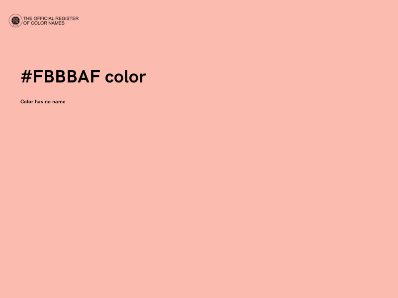 #FBBBAF color image