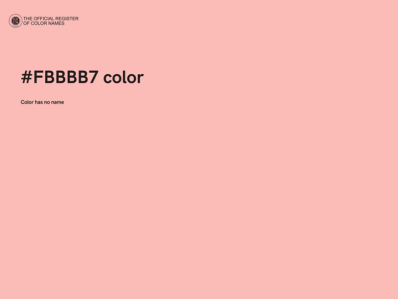 #FBBBB7 color image