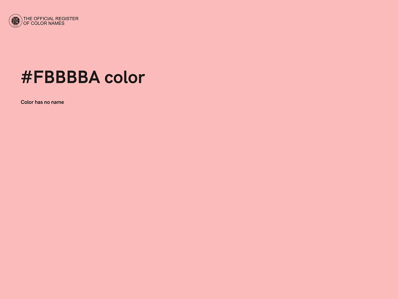 #FBBBBA color image