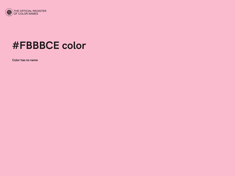 #FBBBCE color image