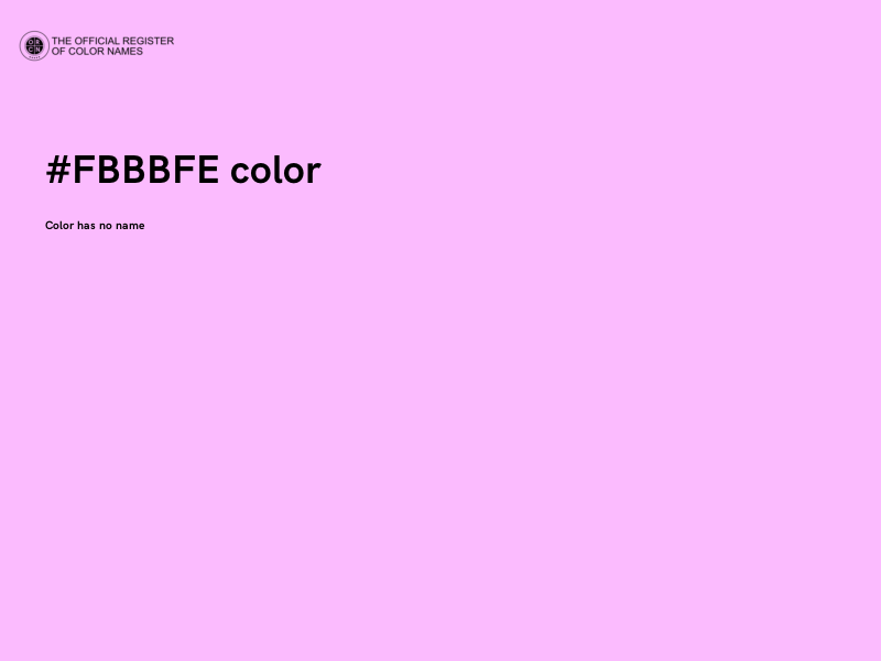 #FBBBFE color image