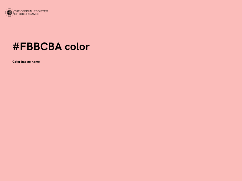 #FBBCBA color image