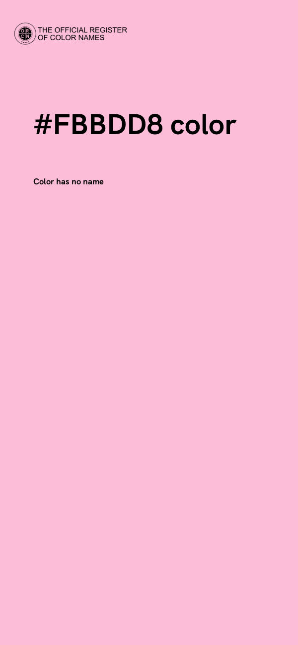 #FBBDD8 color image