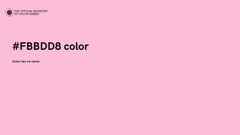 #FBBDD8 color image