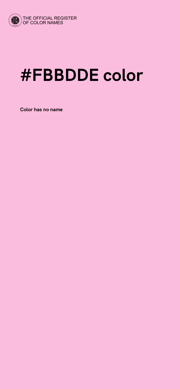 #FBBDDE color image