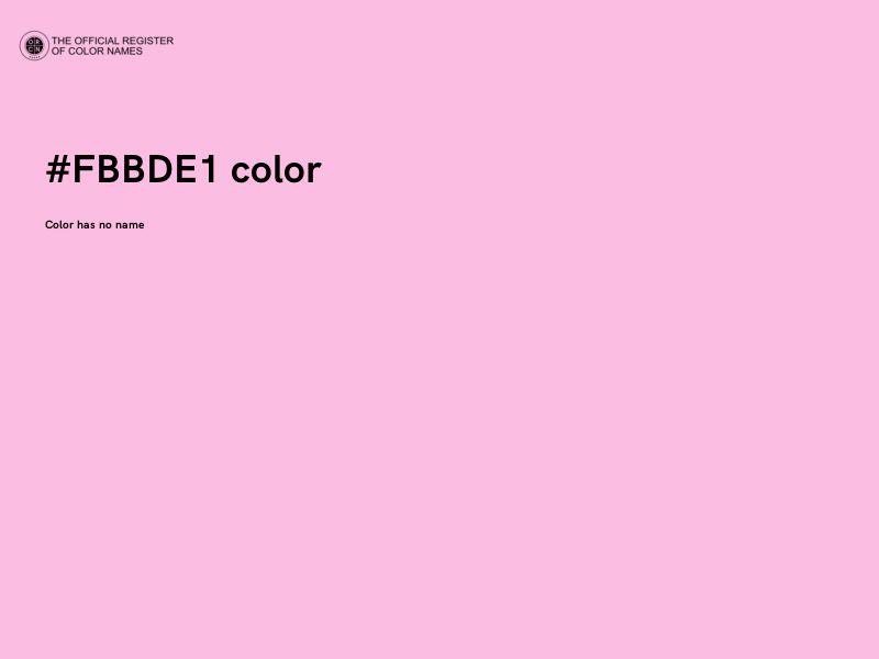 #FBBDE1 color image