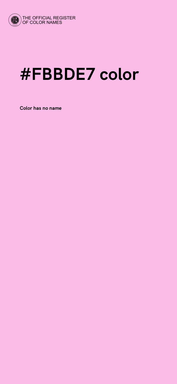 #FBBDE7 color image