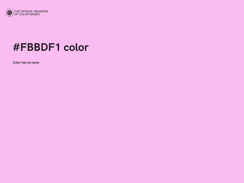 #FBBDF1 color image