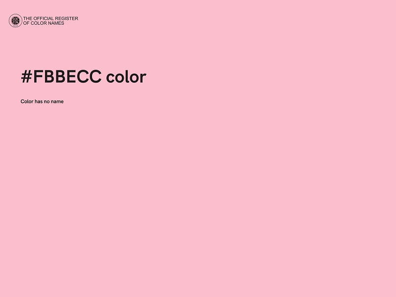 #FBBECC color image