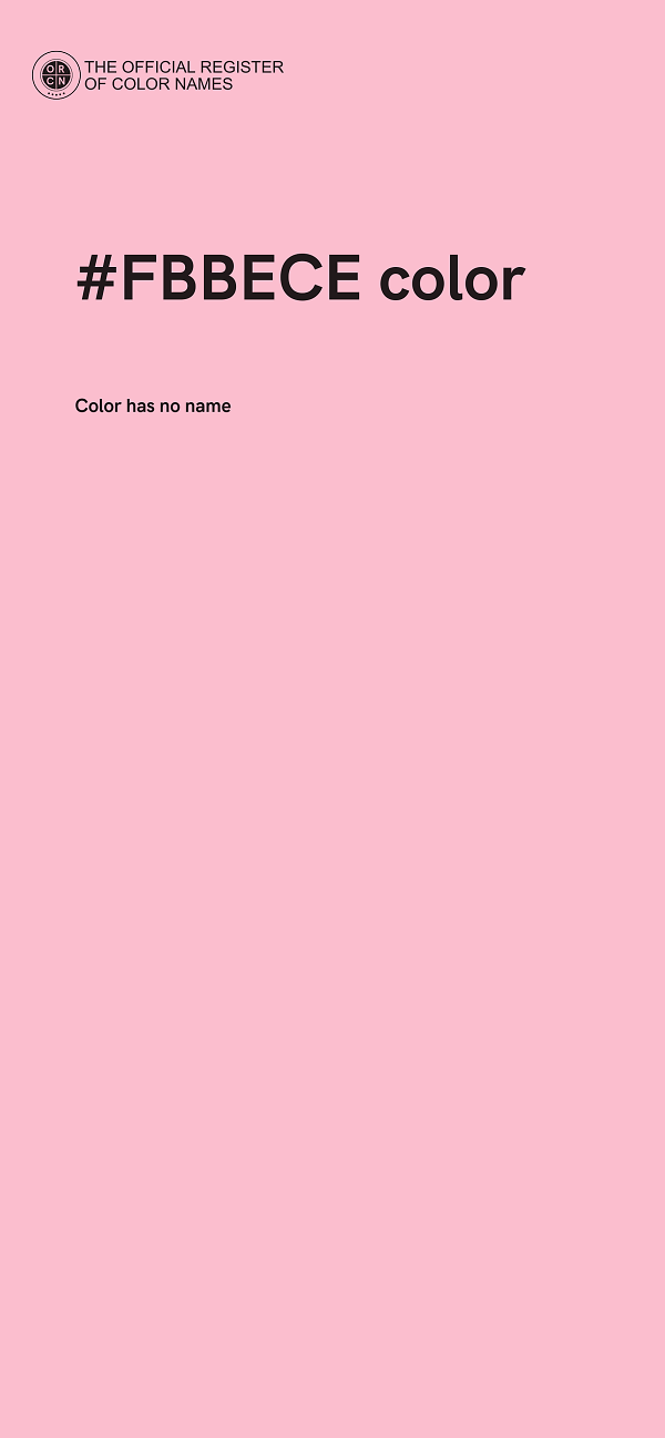 #FBBECE color image