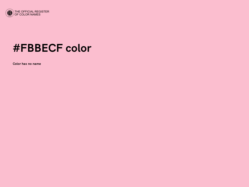 #FBBECF color image