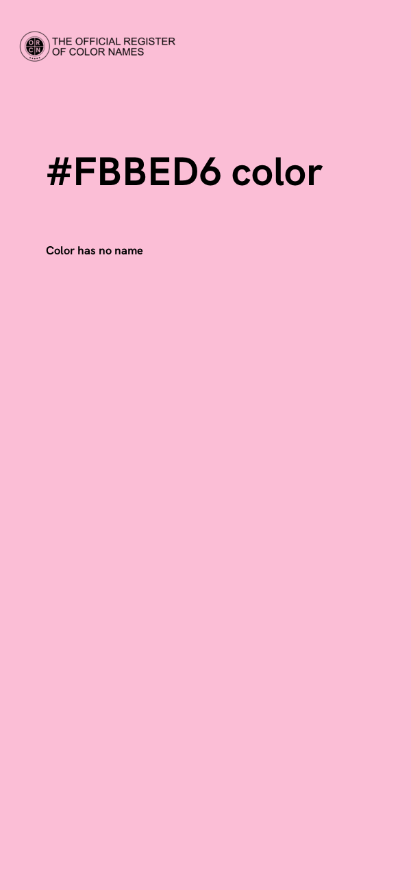 #FBBED6 color image
