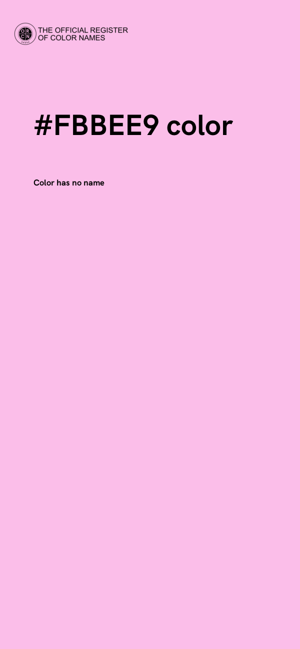 #FBBEE9 color image