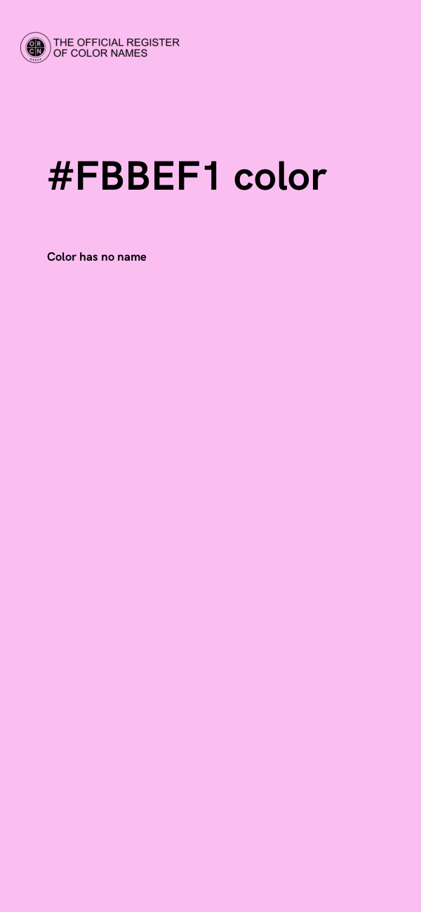#FBBEF1 color image