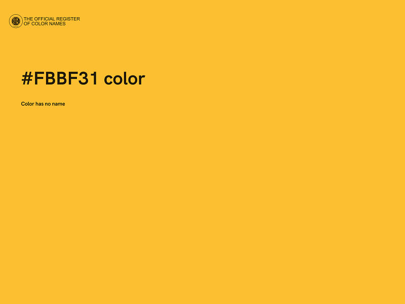 #FBBF31 color image