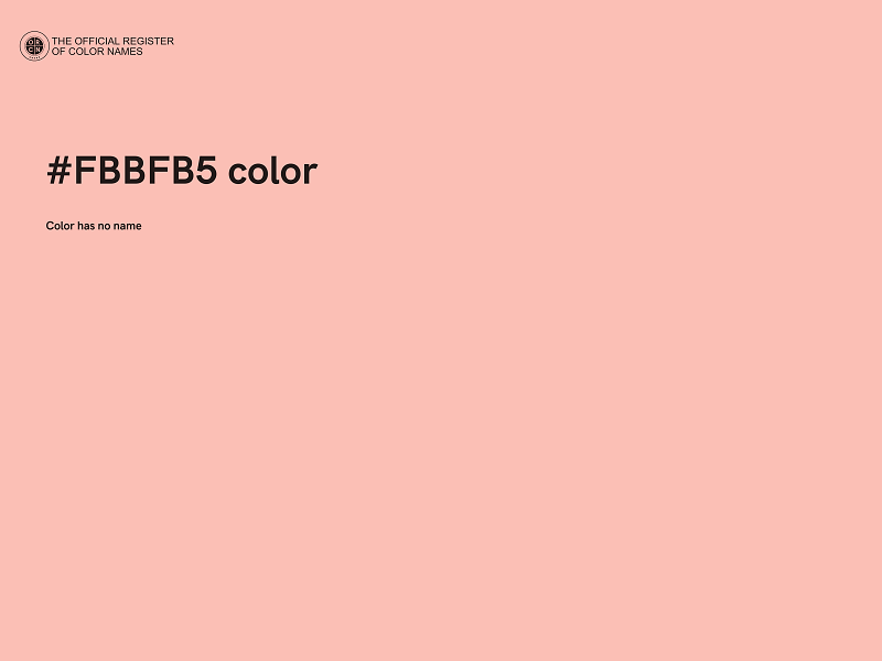 #FBBFB5 color image
