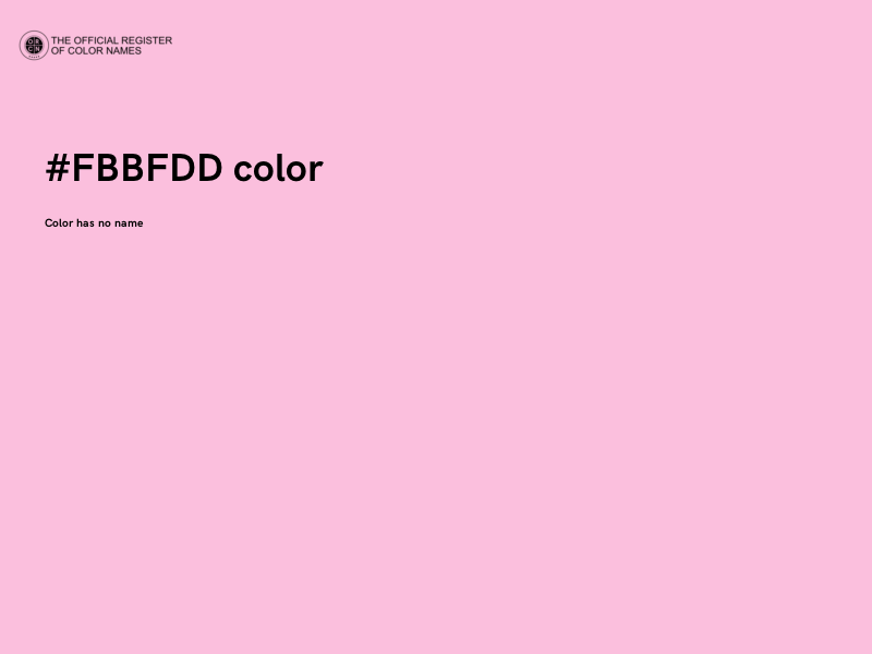 #FBBFDD color image