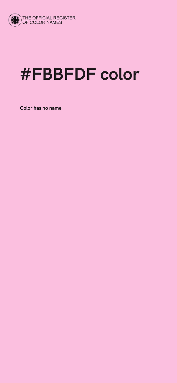#FBBFDF color image