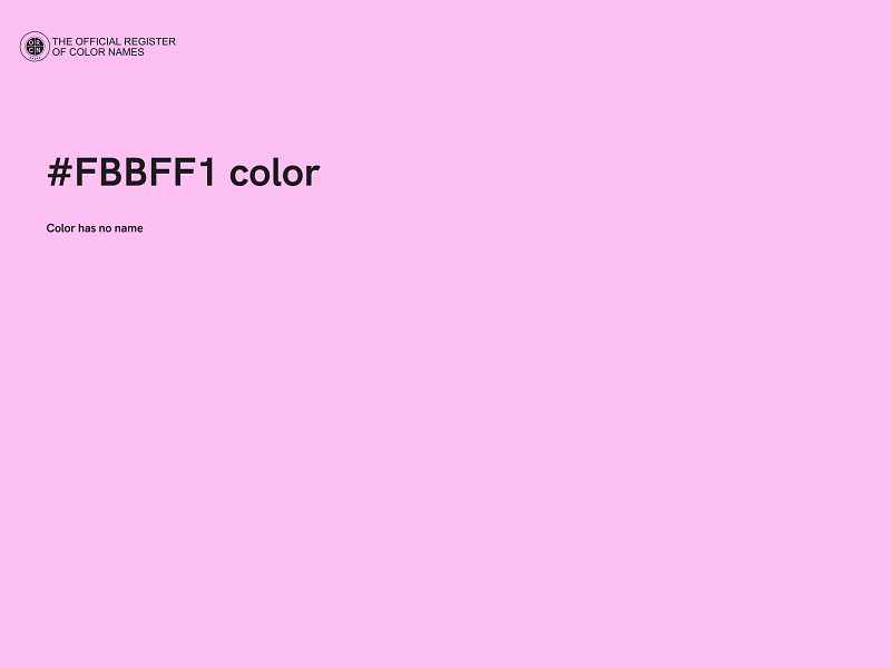 #FBBFF1 color image